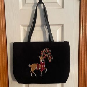 Ornamented Deer Holiday Purse/Bag